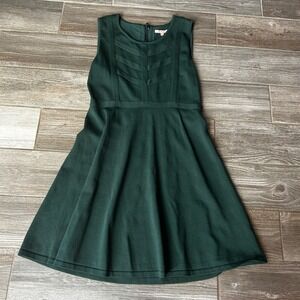 Gibson Latimer Dress Womens Large Green Sleeveless Fit & Flare Career Dress